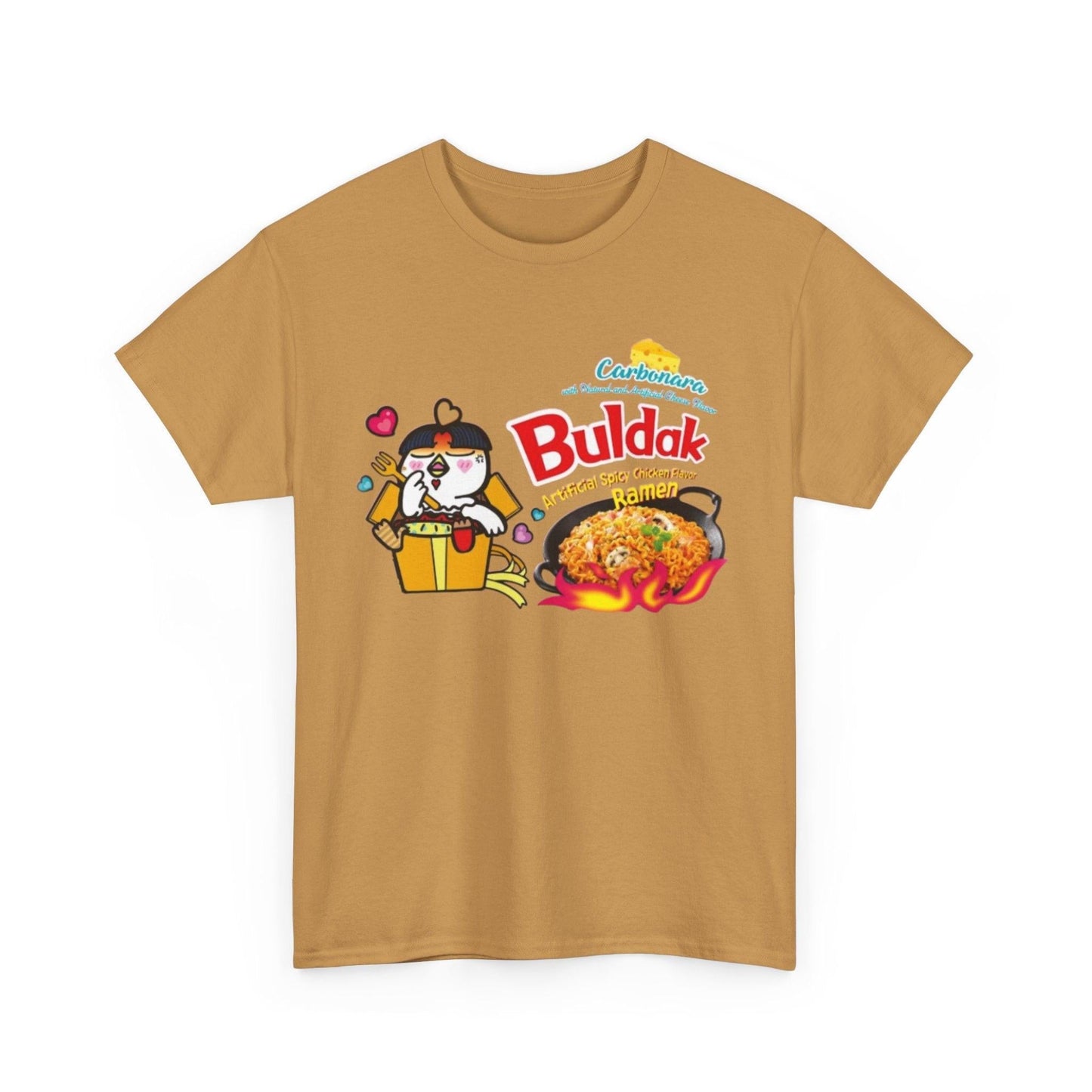 Buldak Ramen T-shirt, Spicy Carbonara Ramen Noodle Shirt, Foodie Tee, Korean Noodle Lovers Gift, Ramen Bowl T-Shirt, Funny Food Shirt