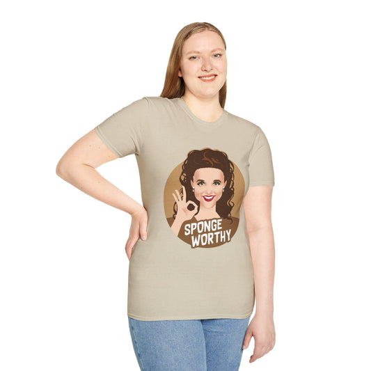 Sponge Worthy Unisex T-Shirt, Sponge Tee, Softstyle Shirt, Sponge Lover Gift, Funny Graphic Tee
