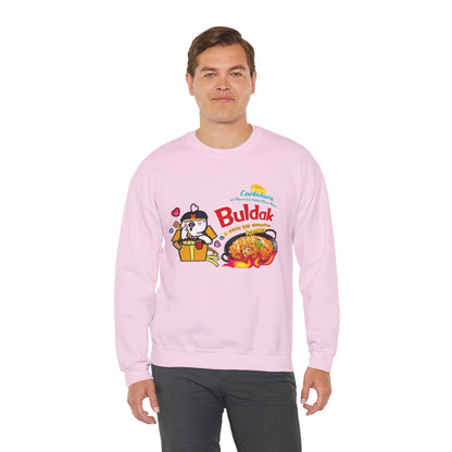 Buldak Ramen Carbonara Sweatshirt, Korean Spicy Noodle Lover Gift, Foodie Apparel, Unisex Crewneck Jumper, Ramen Noodle Fan Shirt