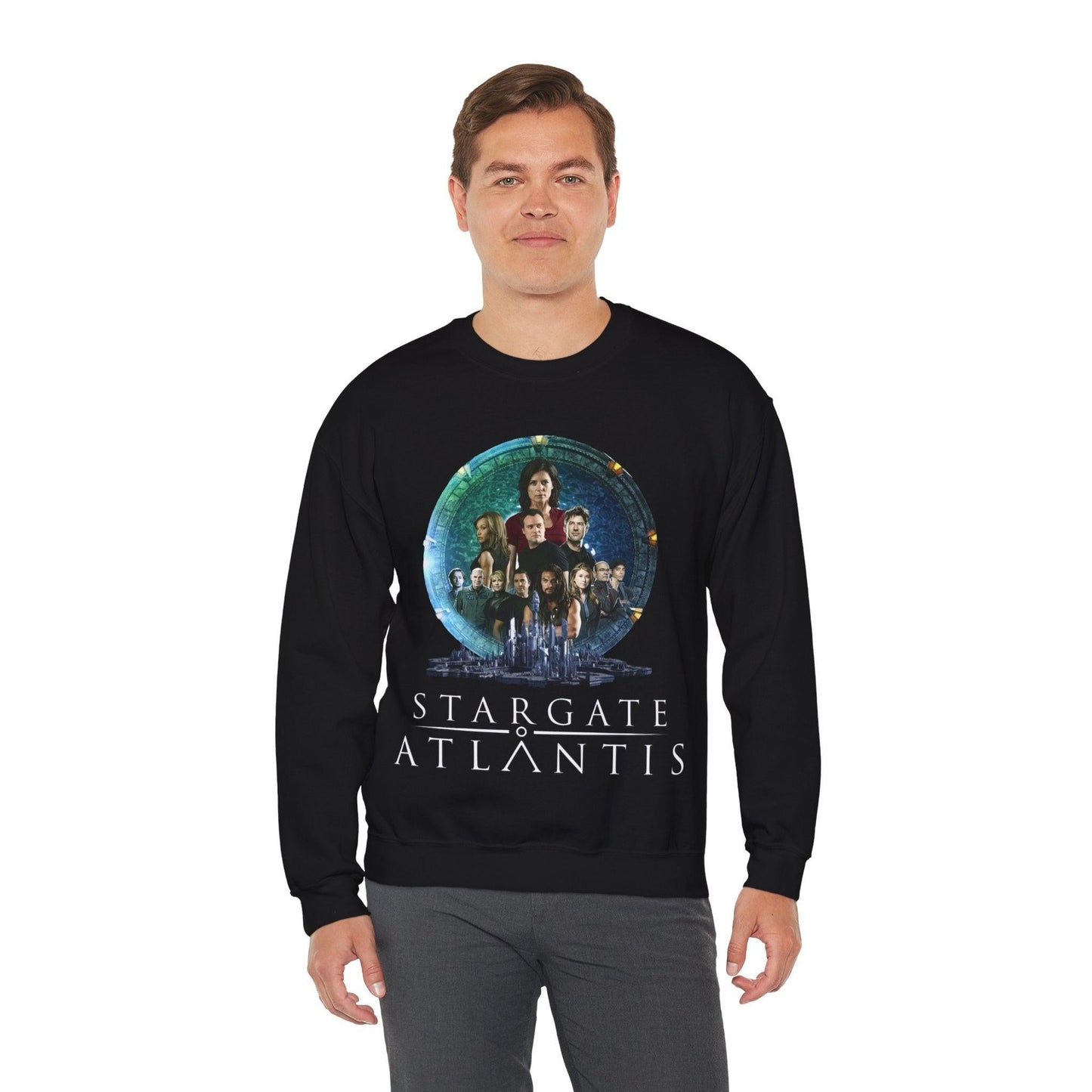 Stargate Atlantis Crewneck Sweatshirt, Sci-Fi Apparel, Nerdy Gift, Unisex Sweatshirt, Geek Fashion, Movie Merchandise