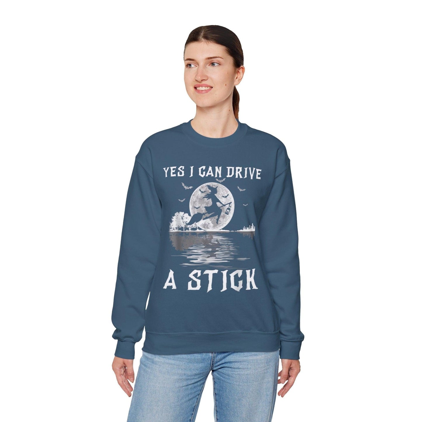 Witch Crewneck Sweatshirt - Yes I Can Drive a Stick