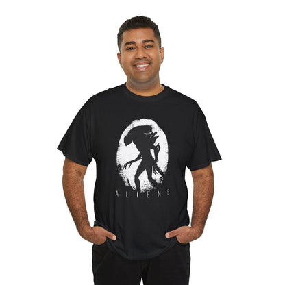 Aliens Unisex Heavy Cotton Tee, Extraterrestrial Space UFO Graphic T-Shirt, Sci-fi Gift, Area 51 Shirt, Men Women Alien Top, Outer Space