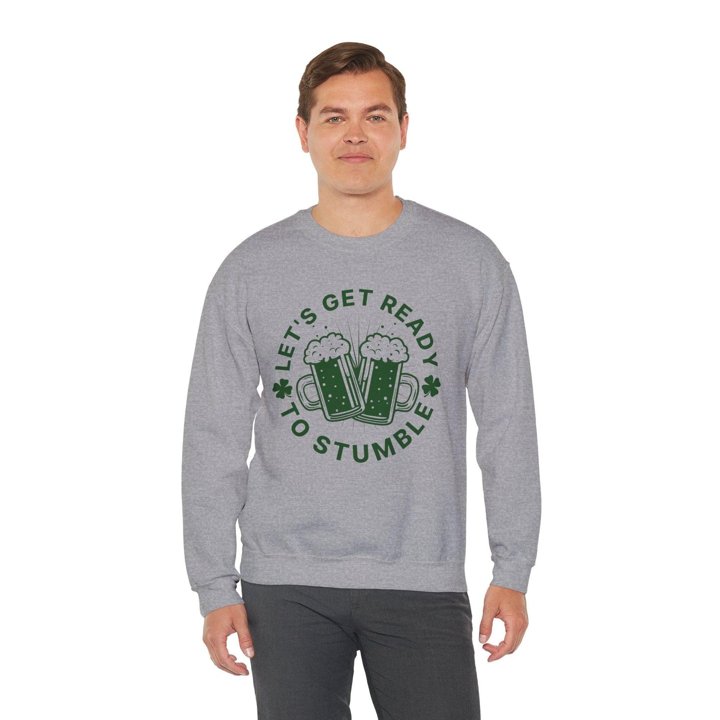 St Patricks day Lets get ready to stumble Sweatshirt, Funny Irish Gift, Unisex Hoodie, Shamrock Clover Jumper, St Paddys Day Apparel