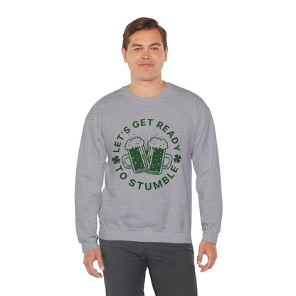 St Patricks day Lets get ready to stumble Sweatshirt, Funny Irish Gift, Unisex Hoodie, Shamrock Clover Jumper, St Paddys Day Apparel