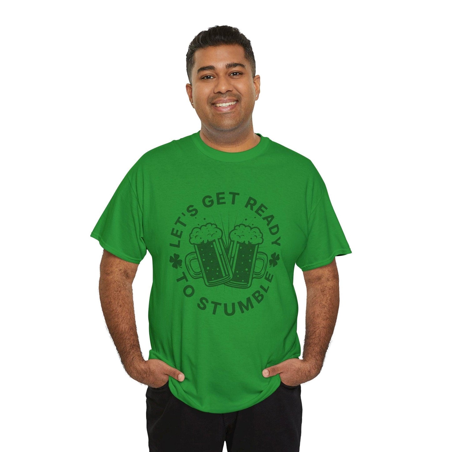 St. Patrick's Day Tee, Let's Get Ready to Stumble, Irish Holiday Shirt, Unisex Cotton Top, Shamrock Parade Apparel