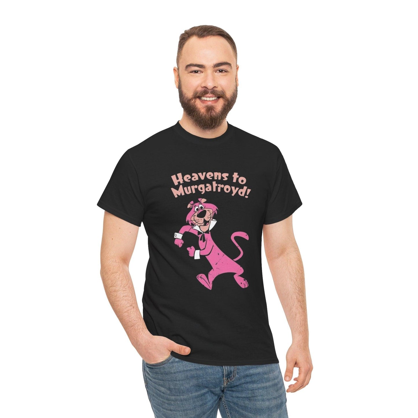 Snagglepuss Heavens to Murgatroyd Graphic Tee, Cartoon Character Shirt, Retro Style Unisex Top, Funny Quote T-shirt, Gift for Cartoon Lovers