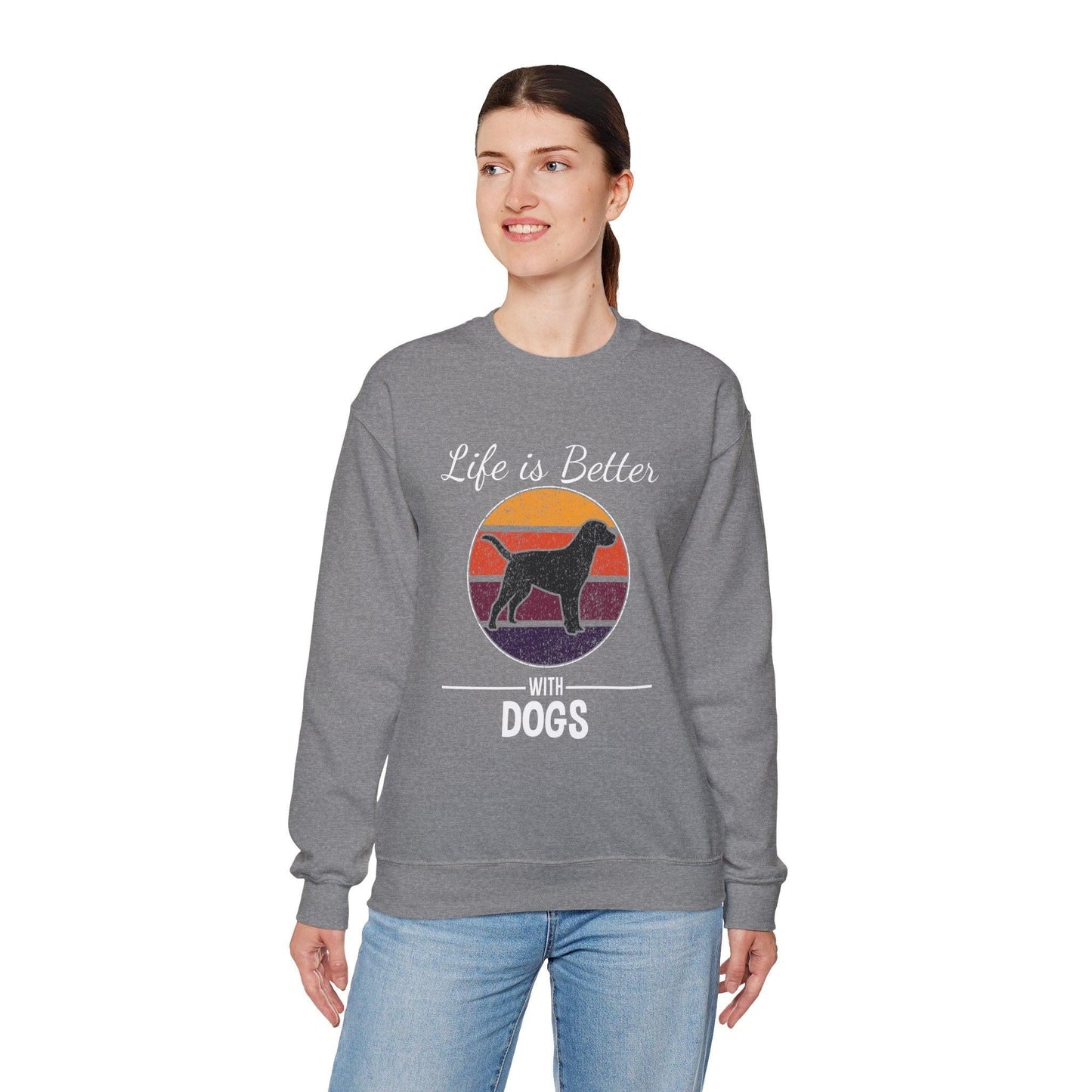 Dog Lover Sweatshirt - Life is Better with Dogs