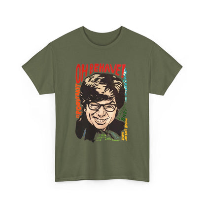 Retro Austin Powers Unisex Heavy Cotton Tee - Funny Graphic Shirt, Vintage Style, Gift for Movie Fans, Casual Wear, Humor Apparel