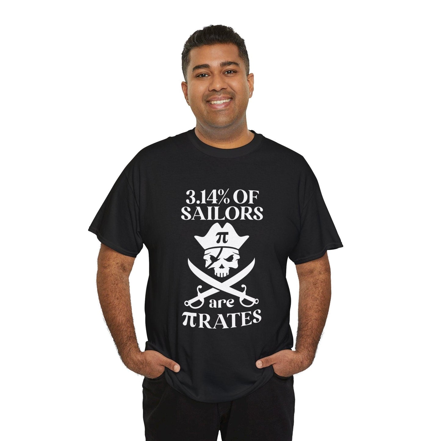 Pirate Humor Tee - 3.14% of Sailors are Pirates, Funny Shirt, Nautical Gift, Math Lover Tee, Unique Halloween Costume