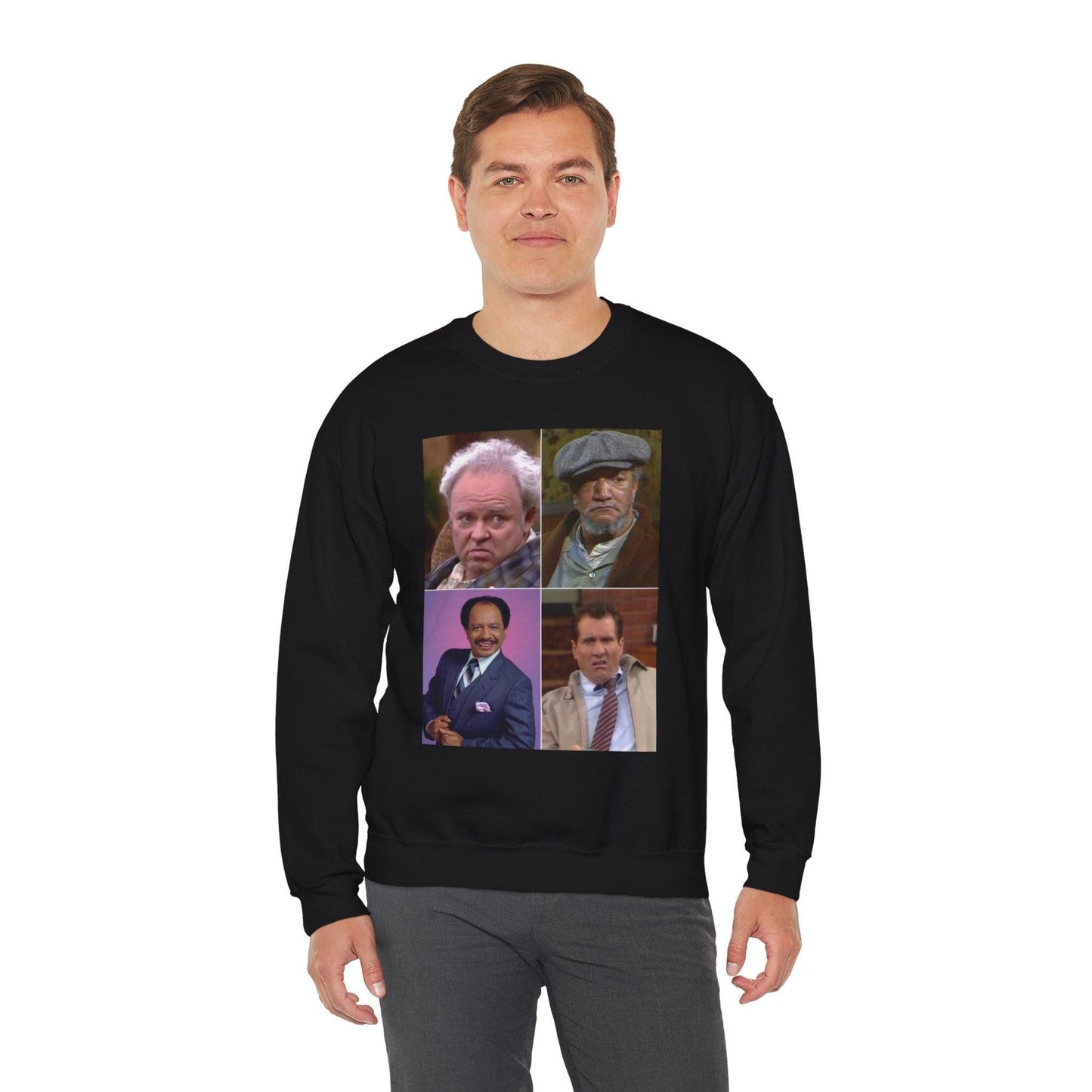 TV Icon Unisex Sweatshirt - Fred Sanford, George Jefferson, Ted Bundy, Archie Bunker Design