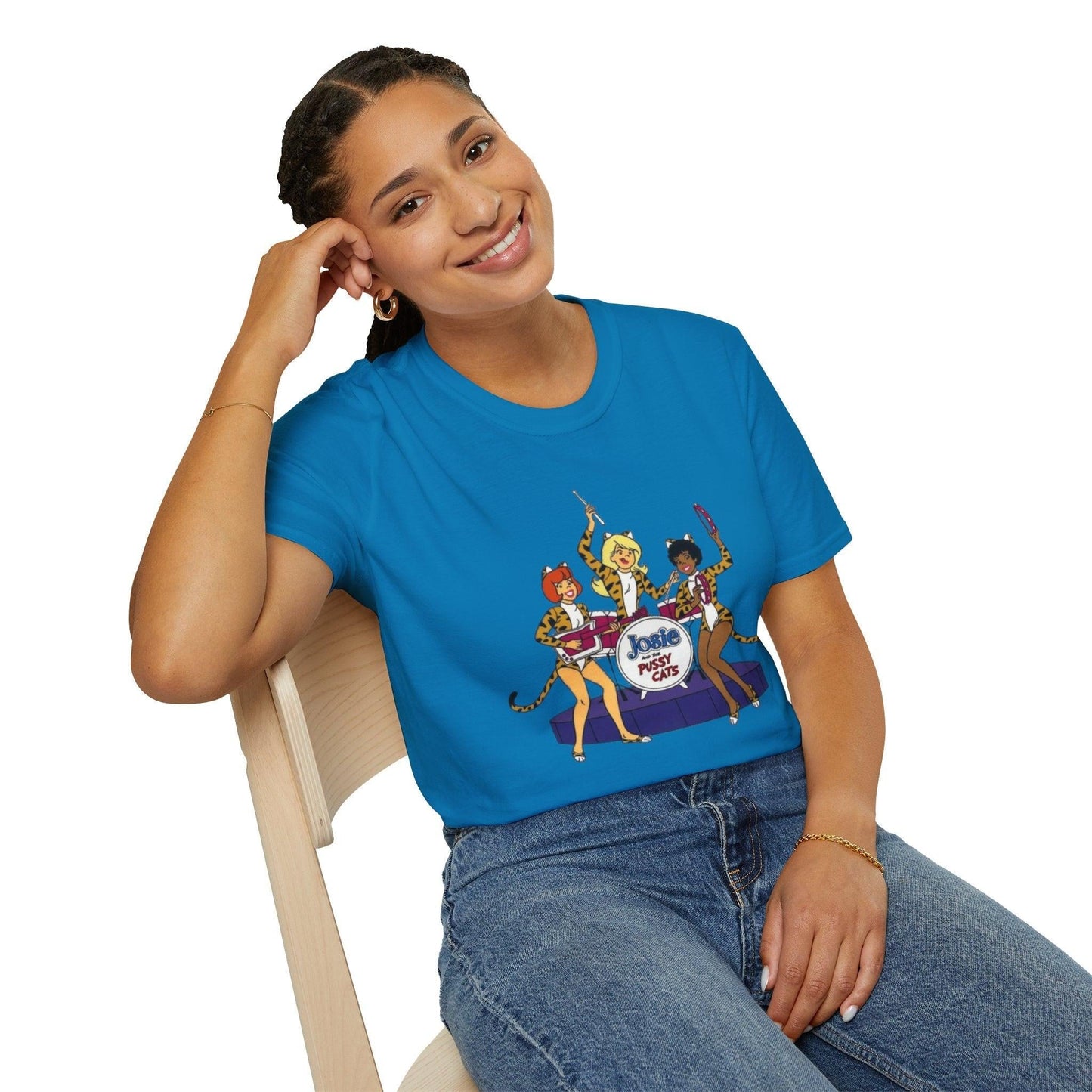 Retro Band T-Shirt, Music Lover Tee, Vintage Cartoon Shirt, Graphic Tee, Comic Book Fan Gift, Josie and the Pussycats Shirt
