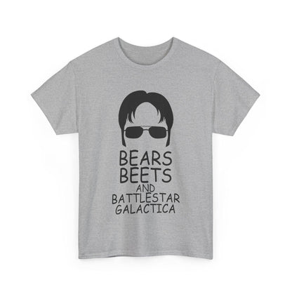 Funny Bears Beets Battlestar Galactica Unisex Tee, The Office Quote Shirt, Dwight Schrute Fan Gift, Office TV Show Tee, Graphic Tee, Novelty