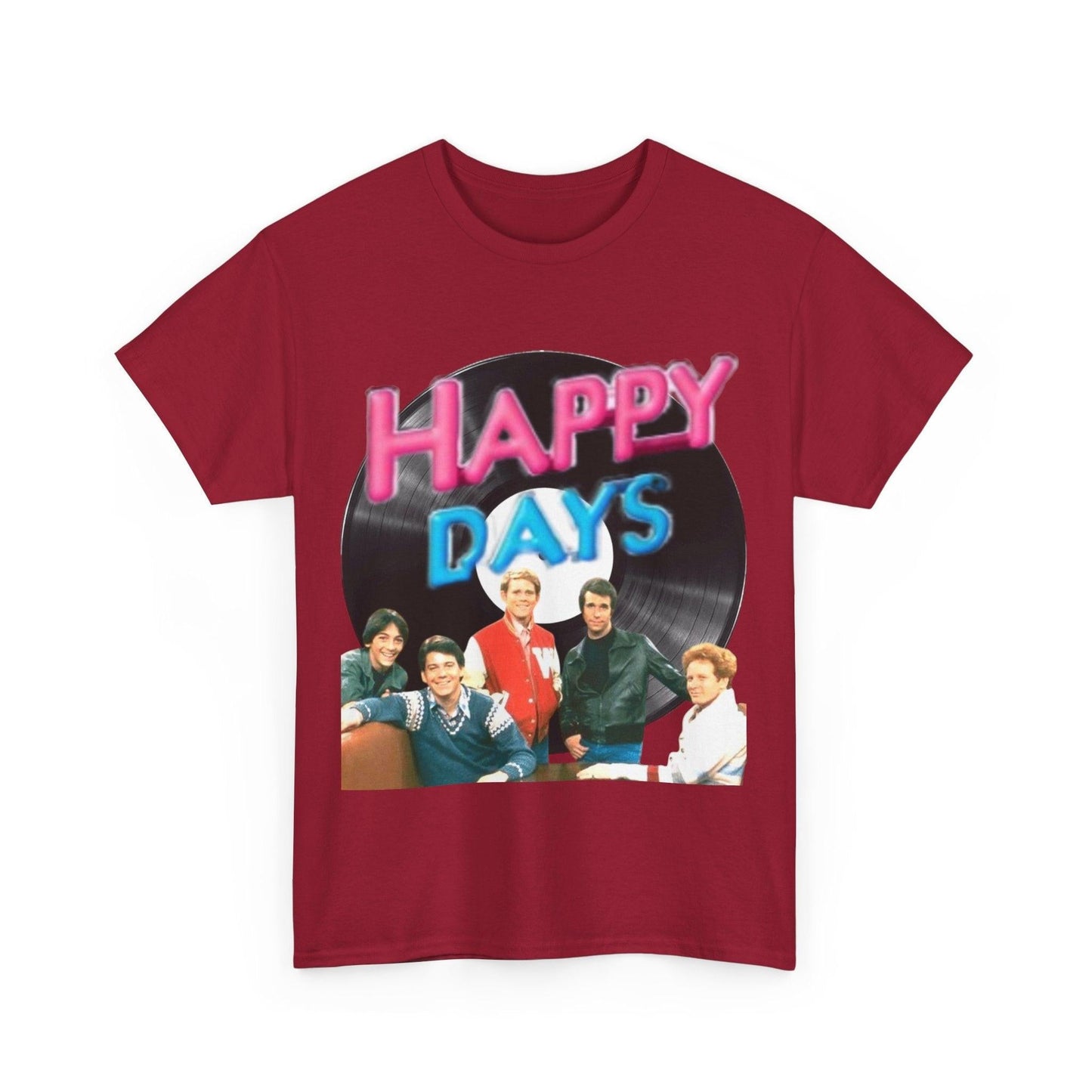 Happy Days T-Shirt, Graphic Tee, Positive Vibes Shirt, Retro Style Top, Vintage Inspired Clothing, Casual Unisex Tee