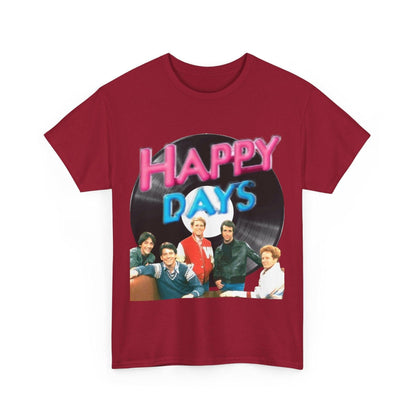 Happy Days T-Shirt, Graphic Tee, Positive Vibes Shirt, Retro Style Top, Vintage Inspired Clothing, Casual Unisex Tee