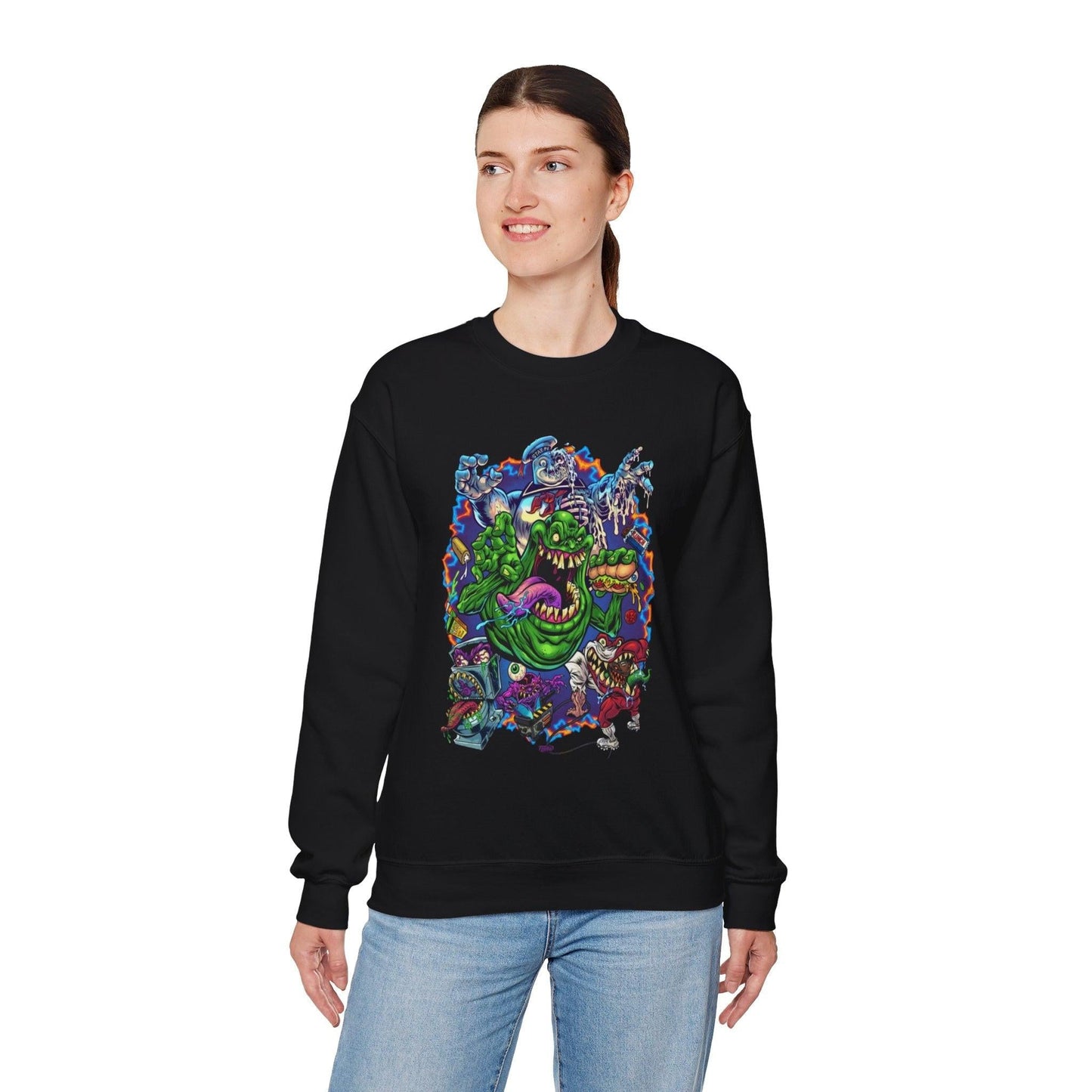 Ghost Busters Unisex Sweatshirt, Ghost and Ghouls, Halloween Crewneck Jumper, Spooky Pullover, Supernatural Sweater, Paranormal Clothing,