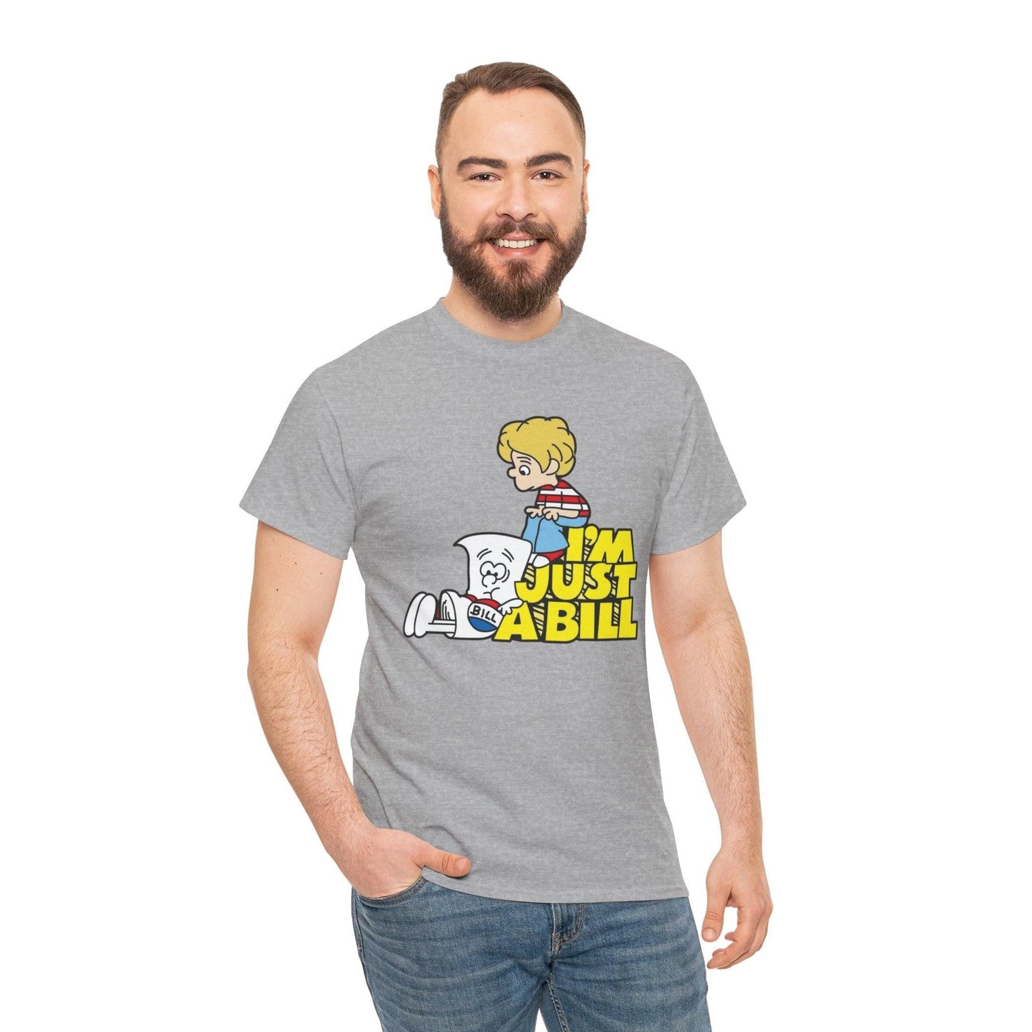 Retro Bill Graphic Tee, Funny Unisex Shirt, Vintage Style T-Shirt, 90s Nostalgia Top, Humorous Cotton Tee