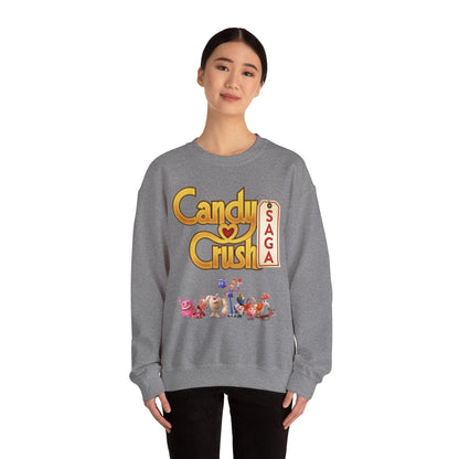 Candy Crush Front and Back Design Sweatshirt, Colorful Jumper, Fun Pullover, Sweet Treat Apparel, Cozy Top