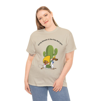 Speedy Gonzales & Slowpoke Rodriguez Tee, Cartoon Duo T-Shirt