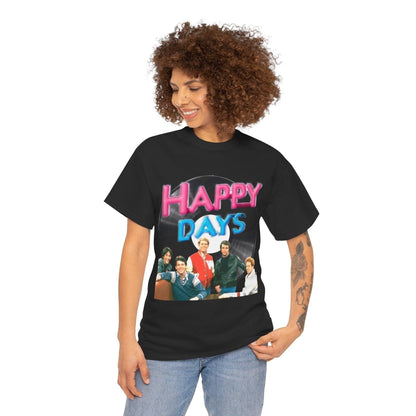 Happy Days T-Shirt, Graphic Tee, Positive Vibes Shirt, Retro Style Top, Vintage Inspired Clothing, Casual Unisex Tee