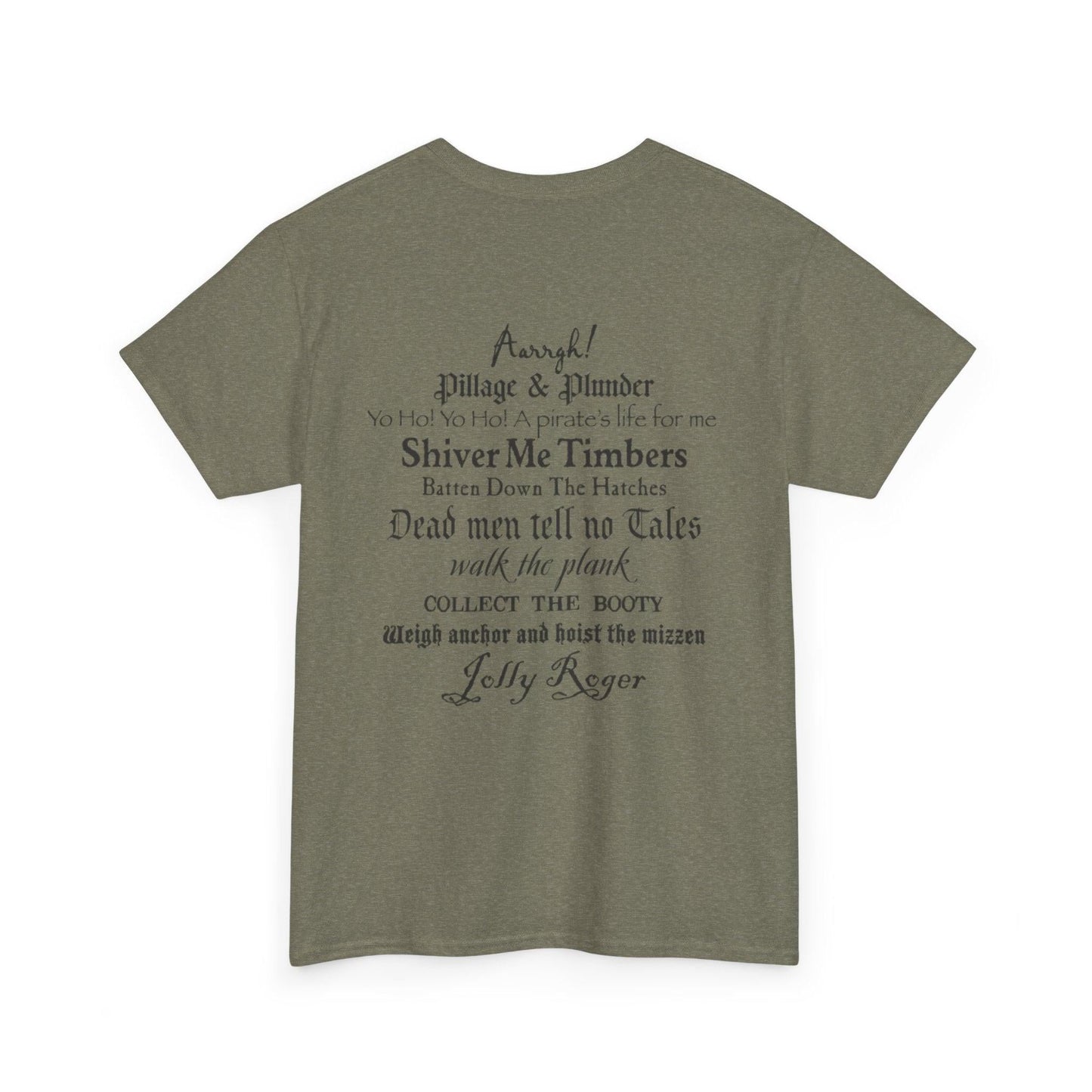 Pirate Adventure Front and Back Tee, Skull Graphic T-Shirt for Nature Lovers, Perfect for Halloween, Reef & Beach Celebrations