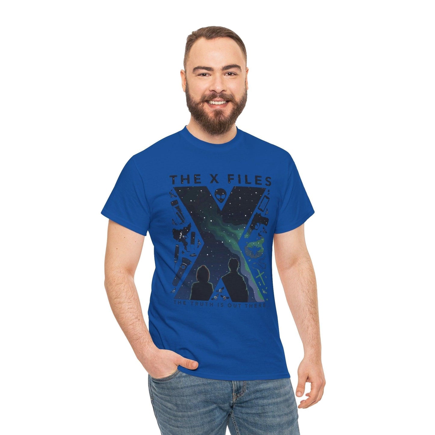 X-Files Tee, Sci-Fi Fan Gift, Mulder and Scully Shirt, UFO Conspiracy Theory Top, Pop Culture T-Shirt, Unisex Cotton Tee