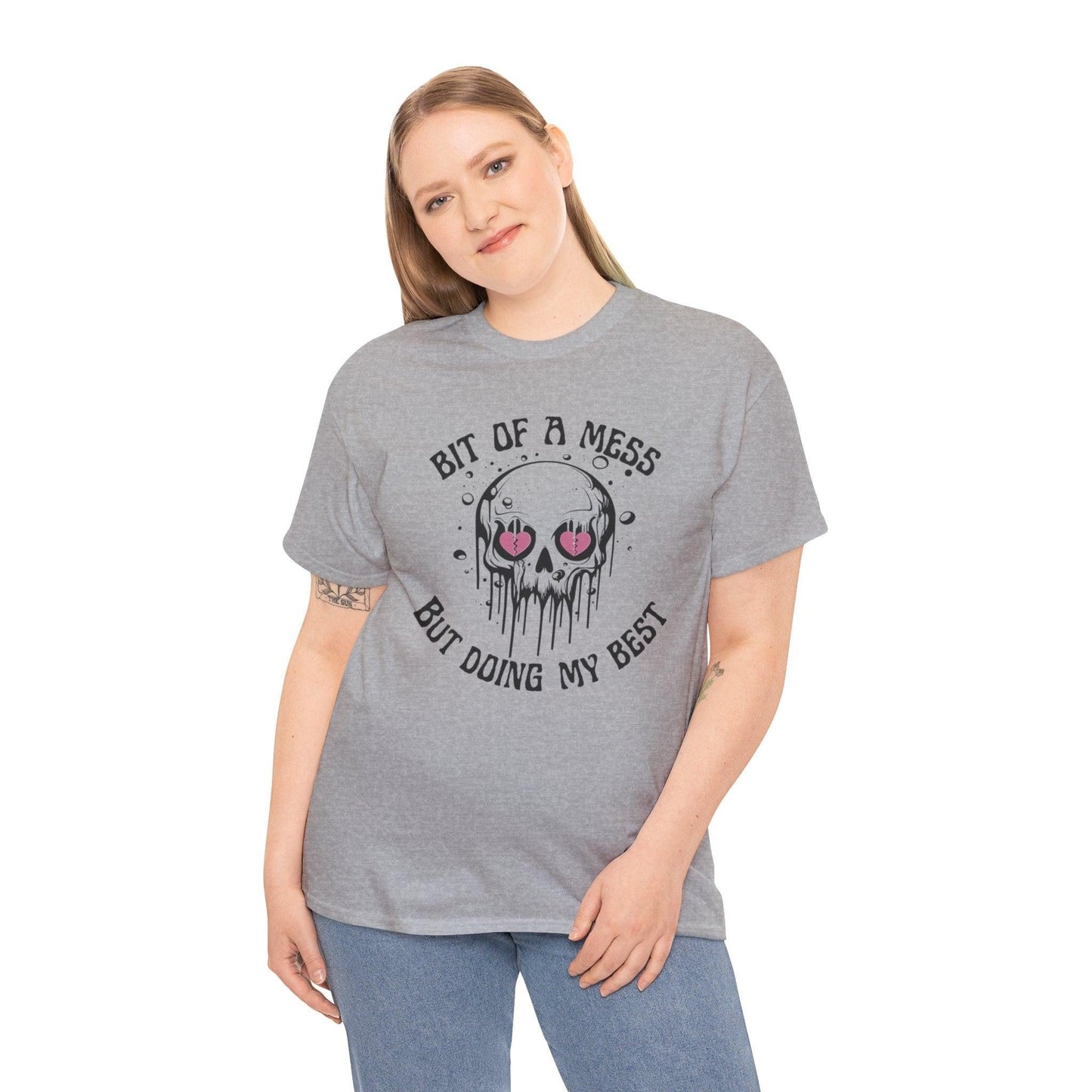 Graphic Tee, Bit of a Mess but Doing my Best, Funny T-Shirt, Unisex Shirt, Sarcastic Quote, Casual Tee, Gift for Her, Messy