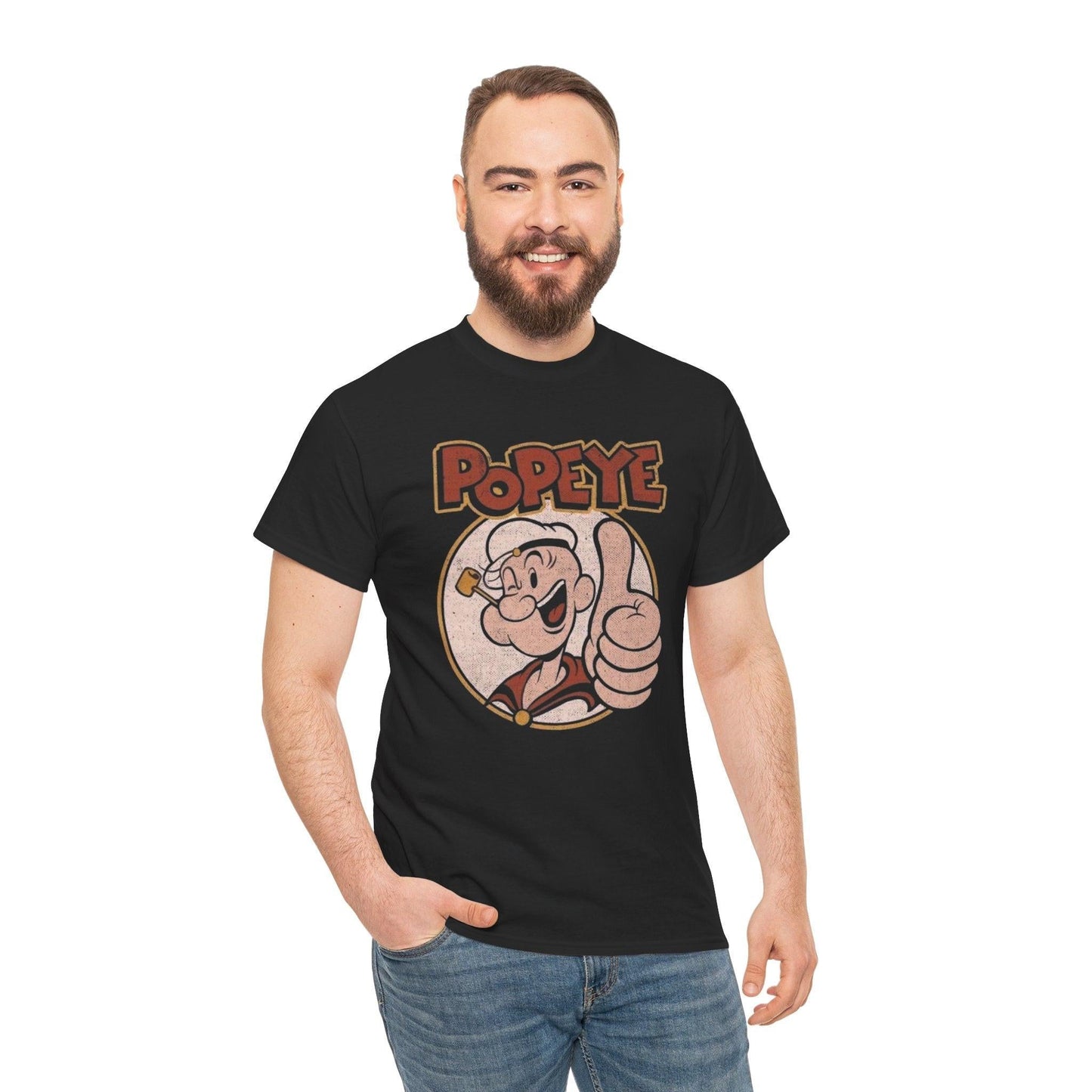 Popeye Unisex Tee Shirt, Vintage Sailor Man Graphic Top, Cartoon Character T-Shirt, Retro Olive Oyl Fashion Apparel, Classic Spinach Lover