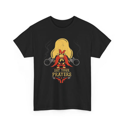 Yosemite Sam - Say Your Prayers T-Shirt, Looney Tunes Tee, Cartoon Graphic Shirt, Vintage Cartoon Character Top, Retro Top
