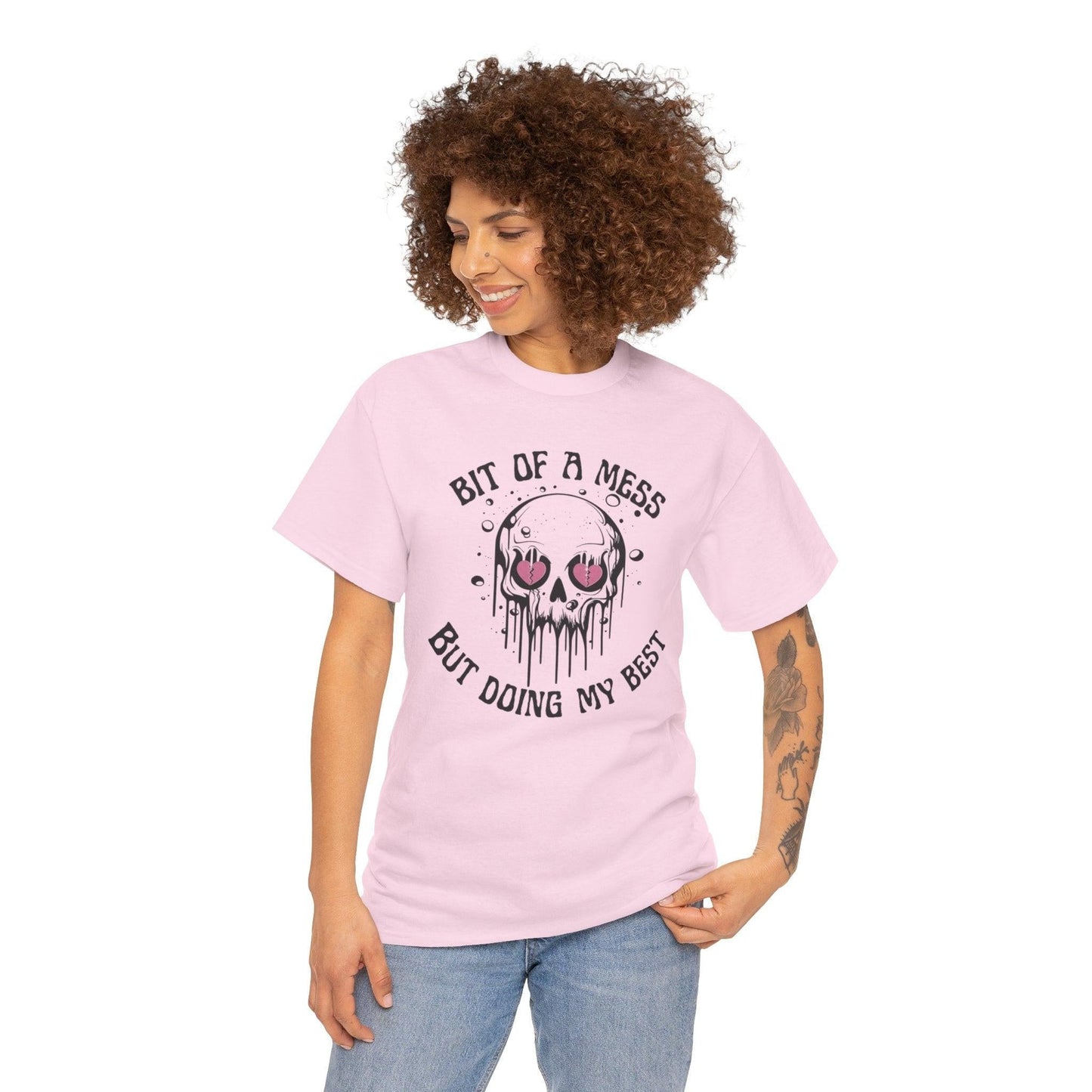 Graphic Tee, Bit of a Mess but Doing my Best, Funny T-Shirt, Unisex Shirt, Sarcastic Quote, Casual Tee, Gift for Her, Messy