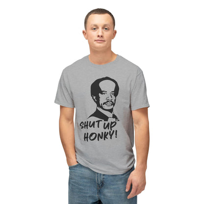 Vintage Sitcom Inspired Unisex T-shirt, Shut Up H*nky Tee, Retro TV Show Shirt, Classic 70s Comedy Apparel, Gift for Sitcom Fans