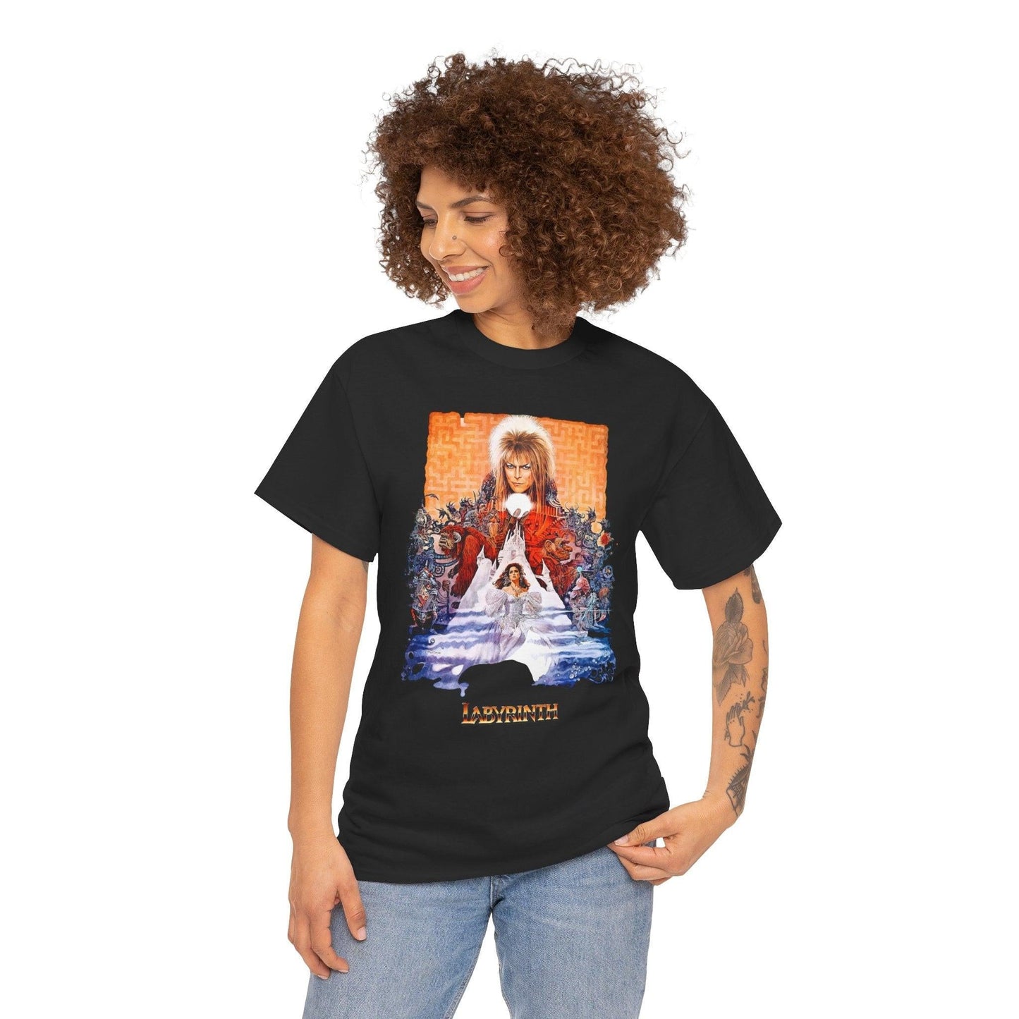 Labyrinth Movie Unisex Tee, Goblin King Graphic T-Shirt, Retro 80s Film Top, Maze Tee, Cult Classic Movie Shirt