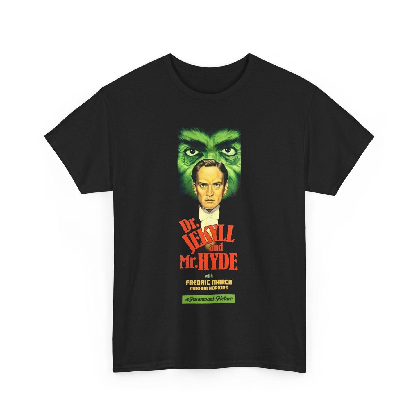Vintage Horror Movie Poster Unisex Heavy Cotton Tee, Dr Jekyll and Mr Hyde Shirt, Classic Film T-Shirt, Retro Cinema Apparel, Gothic