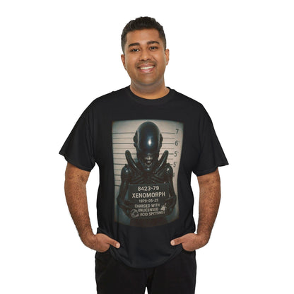 Xenomorph Mugshot Tee, Alien Movie Lover Gift, Sci-Fi Fan Shirt, Graphic Tee, Space Creature Tshirt