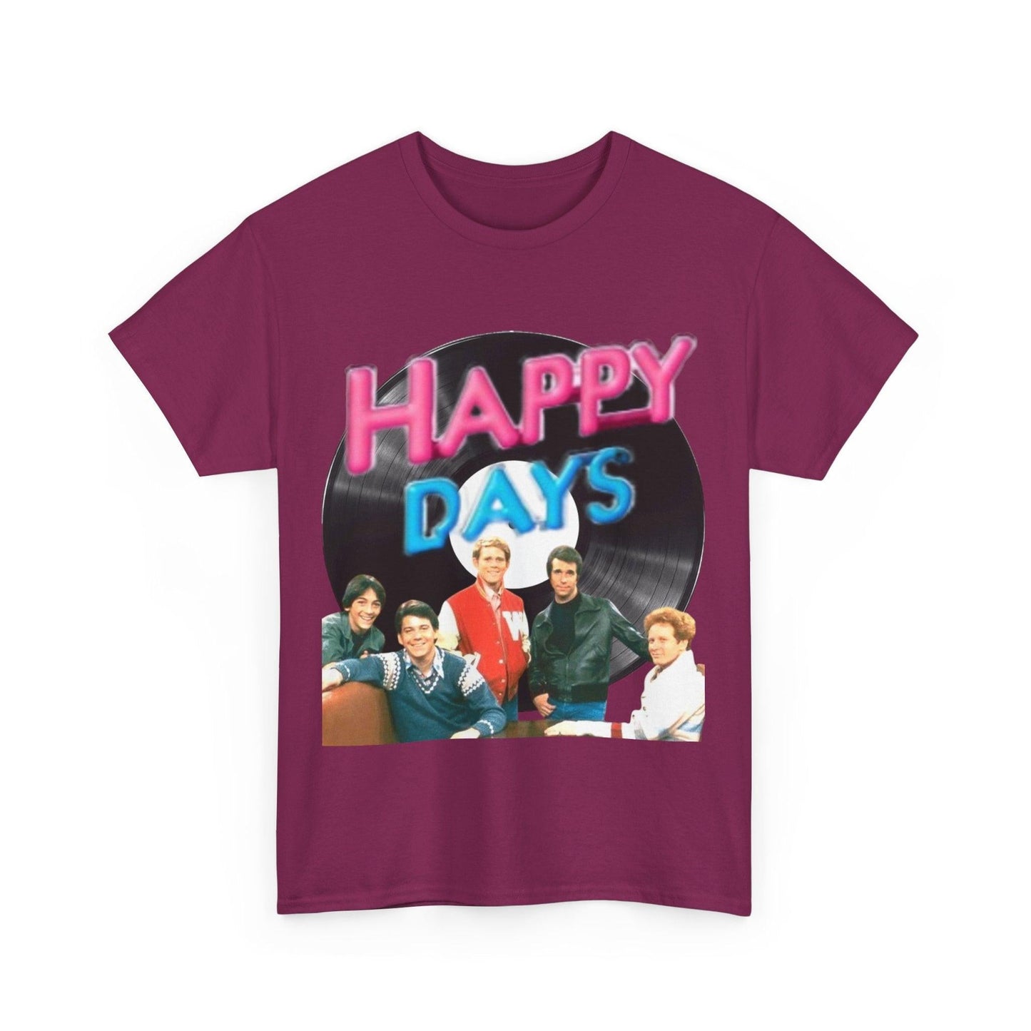 Happy Days T-Shirt, Graphic Tee, Positive Vibes Shirt, Retro Style Top, Vintage Inspired Clothing, Casual Unisex Tee