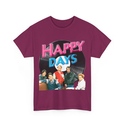 Happy Days T-Shirt, Graphic Tee, Positive Vibes Shirt, Retro Style Top, Vintage Inspired Clothing, Casual Unisex Tee