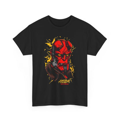 Hellboy Unisex Heavy Cotton Tee, Cool Comic Book Graphic T-Shirt, Movie Fan Gift, Superhero Costume Cosplay Top, Casual Tee Shirt
