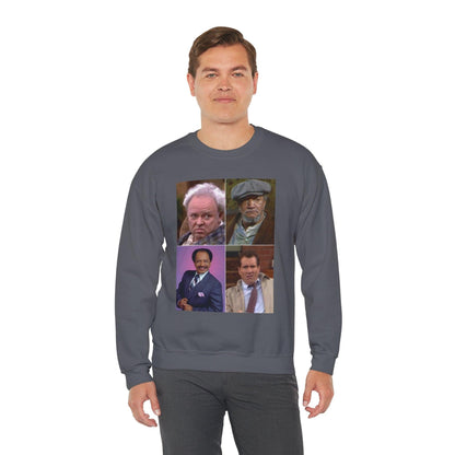 TV Icon Unisex Sweatshirt - Fred Sanford, George Jefferson, Ted Bundy, Archie Bunker Design