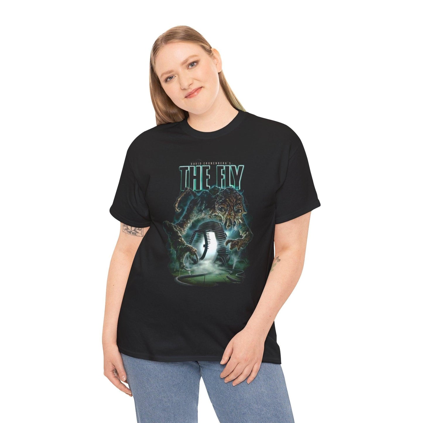 The Fly Retro Horror Movie Unisex Tee, Scary Film Lover T-Shirt, Vintage Style Halloween Shirt, Creepy Cinema Graphic Top, Classic Cult Film