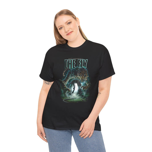 The Fly Retro Horror Movie Unisex Tee, Scary Film Lover T-Shirt, Vintage Style Halloween Shirt, Creepy Cinema Graphic Top, Classic Cult Film