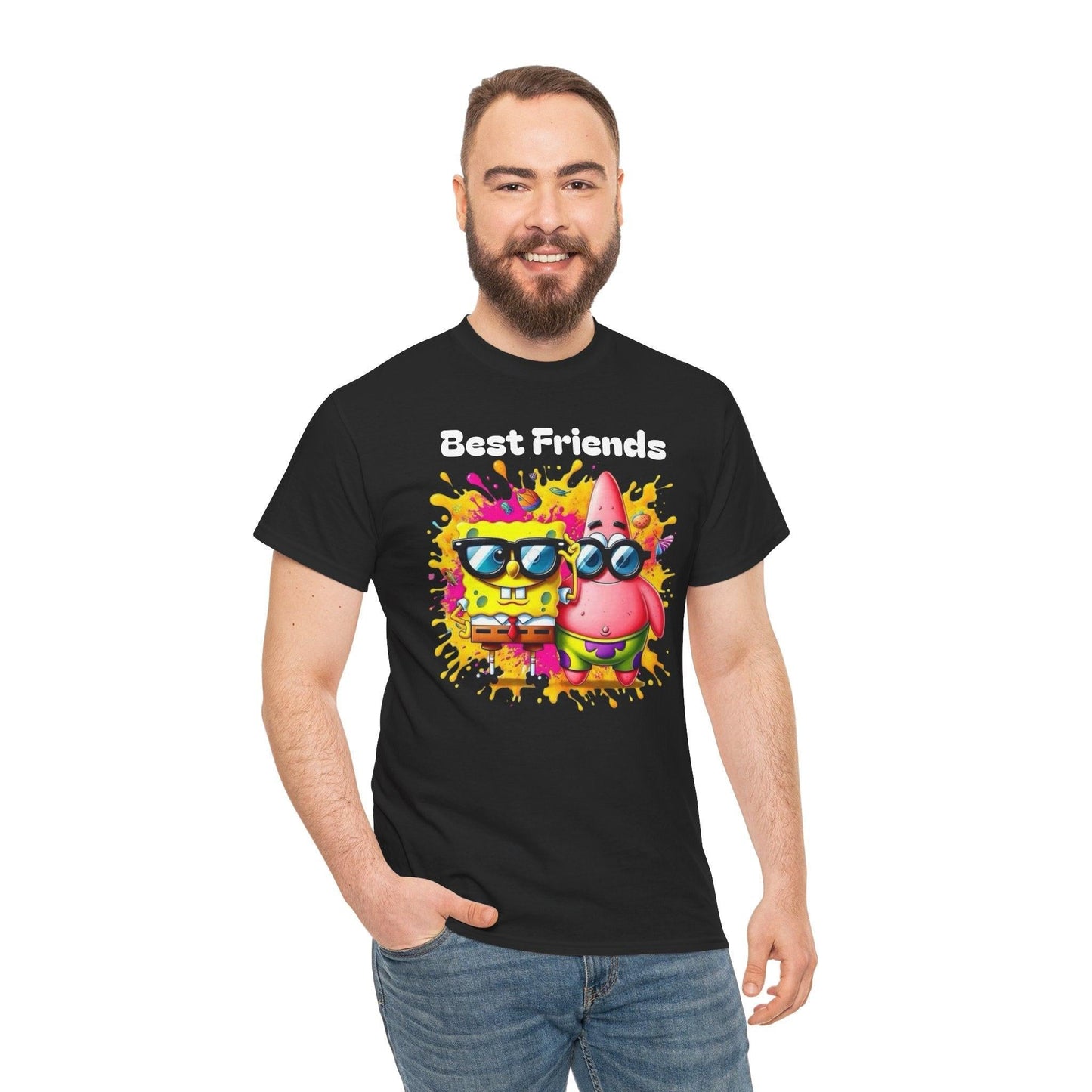 Best Friends SpongeBob and Patrick Tee, Friendship Gift Shirt, BFF Matching Outfit, Gift for Bestie, Friend Squad Tee, Friendship Day Shirt