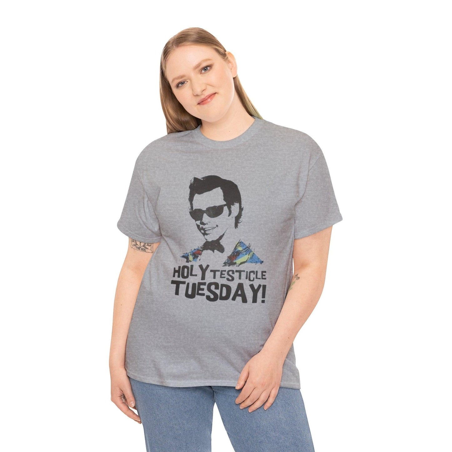 Funny Ace Ventura Holy Testicle Tuesday Unisex Tee Shirt, Humorous Movie Quote Graphic Top, Men Women Gift Idea, Cotton T-Shirt, Hilarious