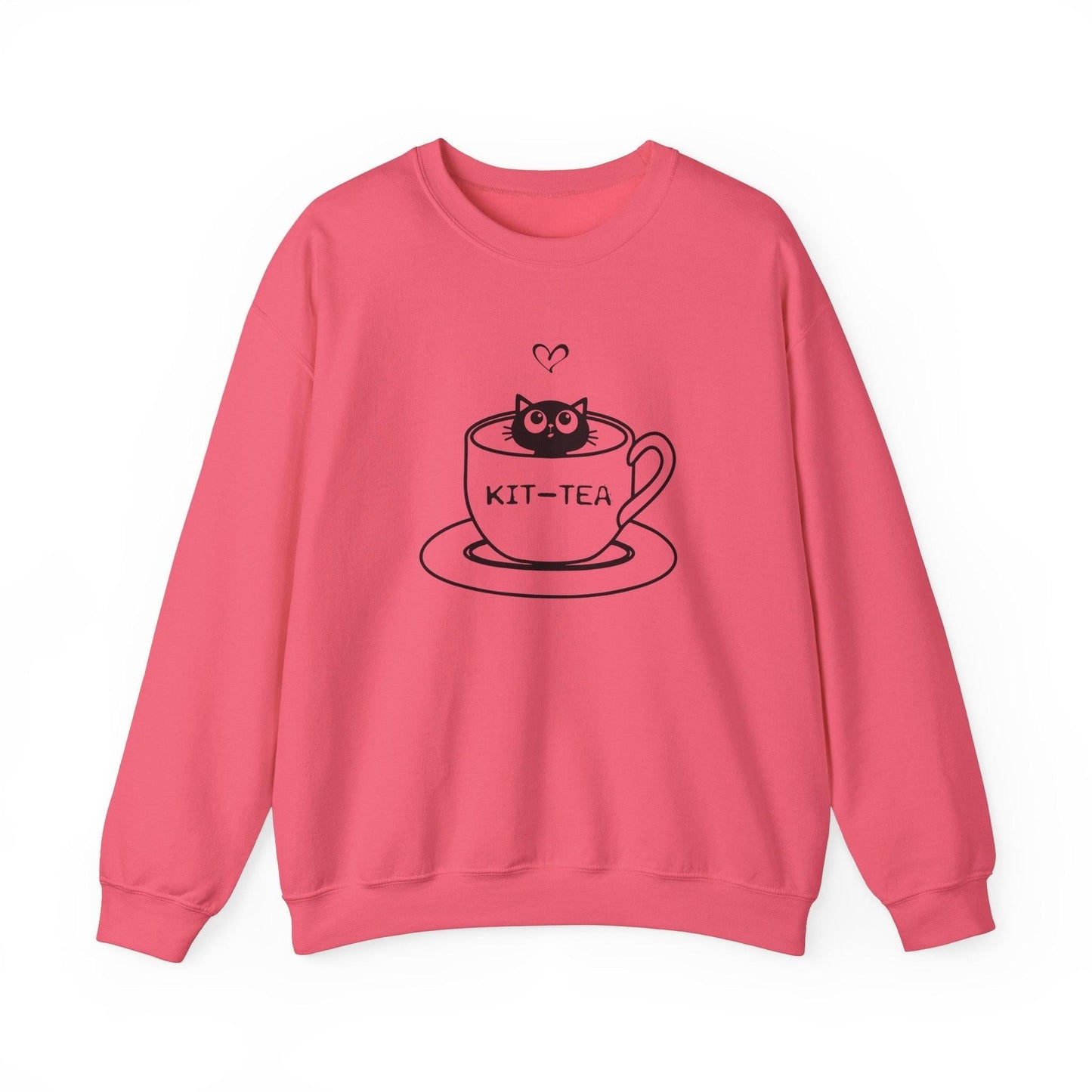 Kitty Sitting in a Tea Cup Kit-Tea Sweatshirt