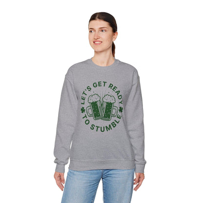 St Patricks day Lets get ready to stumble Sweatshirt, Funny Irish Gift, Unisex Hoodie, Shamrock Clover Jumper, St Paddys Day Apparel