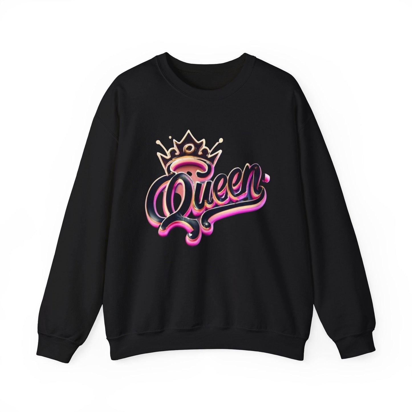 Queen Sweatshirt, Royalty Apparel, King and Queen Matching Set, Cozy Jumper, Gender Neutral Top, Hip Hop Fashion, Streetwear Clothing