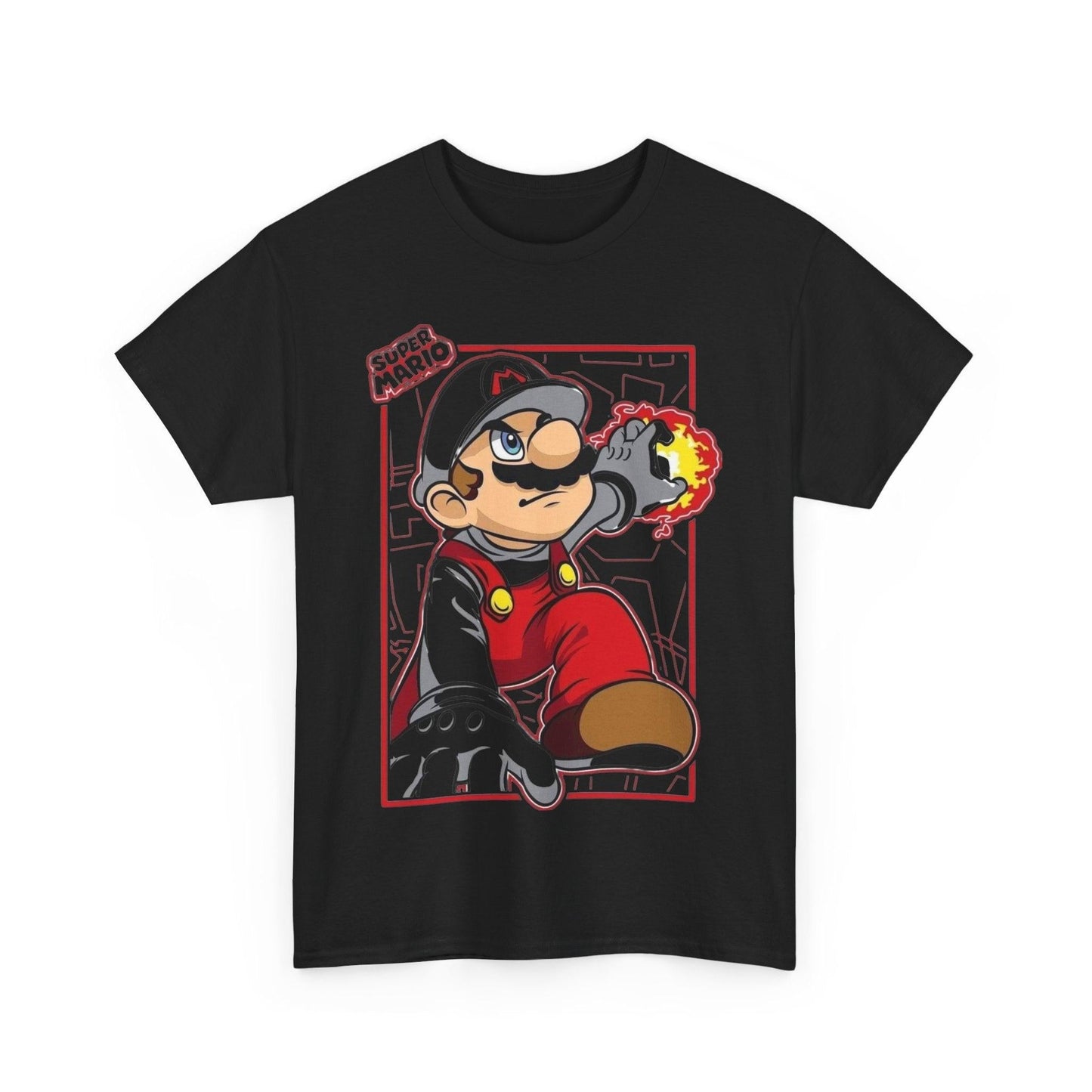 Stylized Fire-Powered Character Illustration, Video Game Shirt, Gift for Gamers Tee, Retro Gaming shirt, Nostalgic Tee