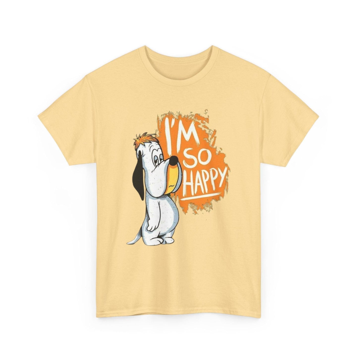 Droopy Dog T-Shirt, Funny Cartoon Tee, Humorous Dog Lover Shirt, Happy Dog Graphic Top, Unisex Cotton Tee, Retro Cartoon Apparel