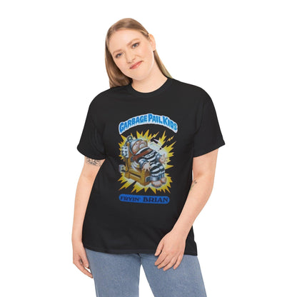 Garbage Pail Kids- Fryin Brian T-shirt, Vintage Card Game Character Unisex Heavy Cotton Tee, Funny Graphic Tee, Retro Pop Culture Shirt, 80s