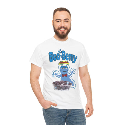 Boo-Berry Unisex Heavy Cotton Tee, Halloween T-Shirt, Ghost Graphic Tee, Cute Monster Top, Fun Costume Shirt