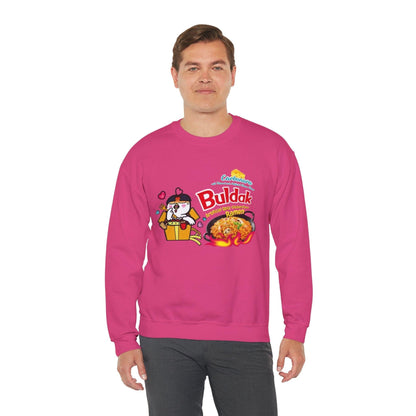 Buldak Ramen Carbonara Sweatshirt, Korean Spicy Noodle Lover Gift, Foodie Apparel, Unisex Crewneck Jumper, Ramen Noodle Fan Shirt