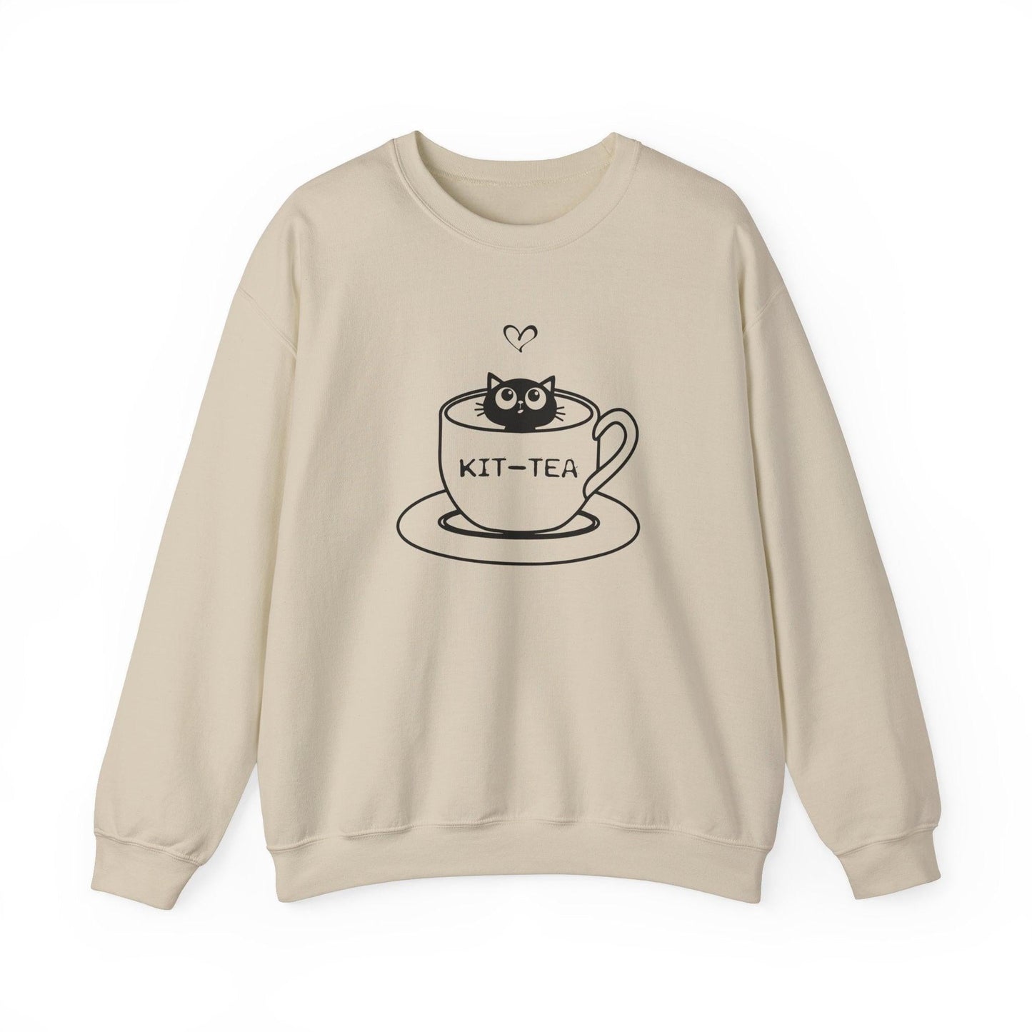 Kitty Sitting in a Tea Cup Kit-Tea Sweatshirt